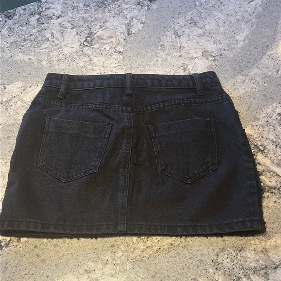 Mustard Seed Black Sequin Denim Mini Skirt S - Picture 3 of 8
